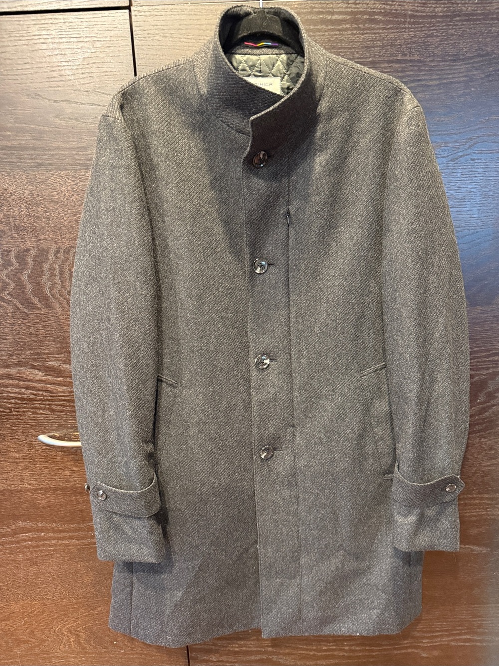 Men's Gray Wool Overcoat